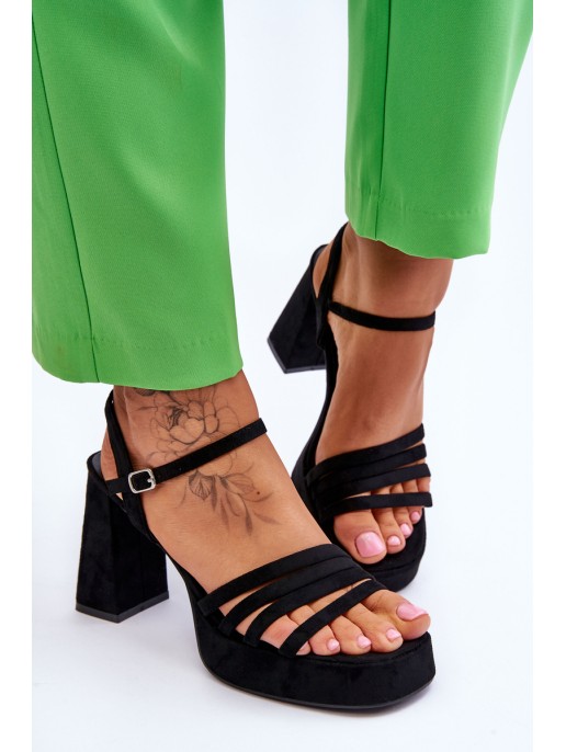 Women's Suede Platform Sandals Black Verda Women's Suede Platform Sandals Black Verda