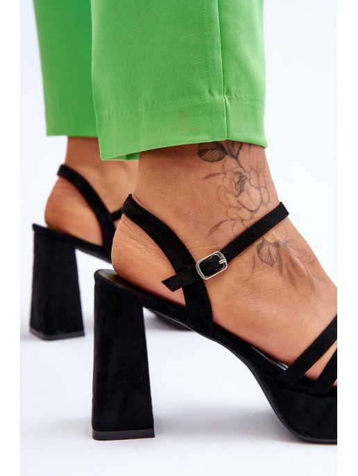 Women's Suede Platform Sandals Black Verda Women's Suede Platform Sandals Black Verda