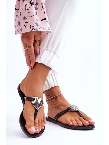 Women's Vegan Flip Flops ZAXY JJ285031 Black