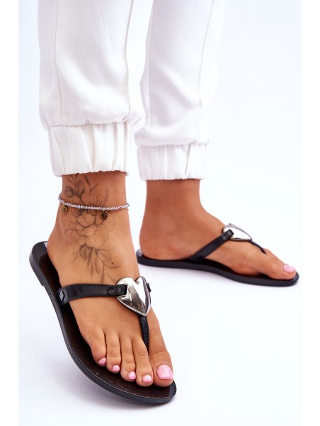 Women's Vegan Flip Flops ZAXY JJ285031 Black