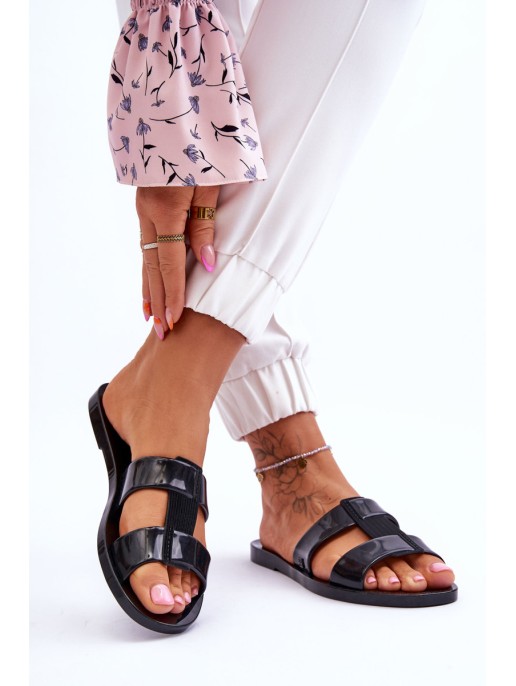 Fashionable Vegan Slippers ZAXY JJ285263 Black