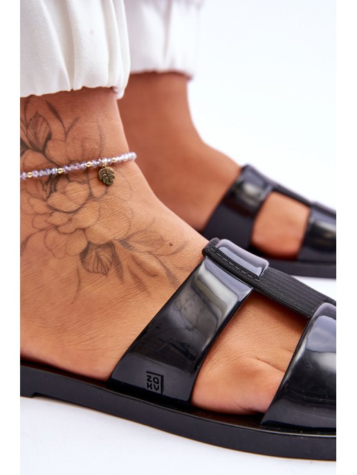 Fashionable Vegan Slippers ZAXY JJ285263 Black