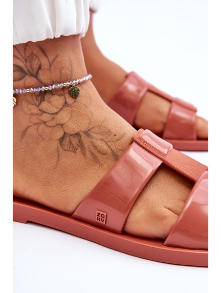 Fashionable Vegan Slippers ZAXY JJ285262 Dusty Pink