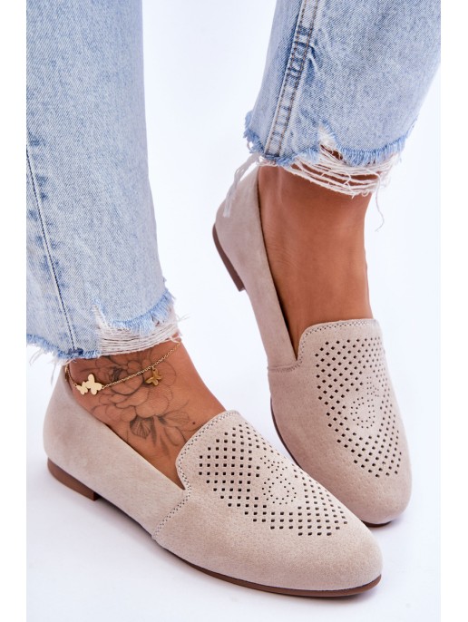 Suede Comfortable Loafers Beige Giovana Suede Comfortable Loafers Beige Giovana