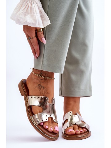 Women's Sandals With Decorative Cutouts gold Emily 2