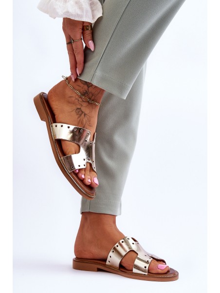 Women's Sandals With Decorative Cutouts gold Emily