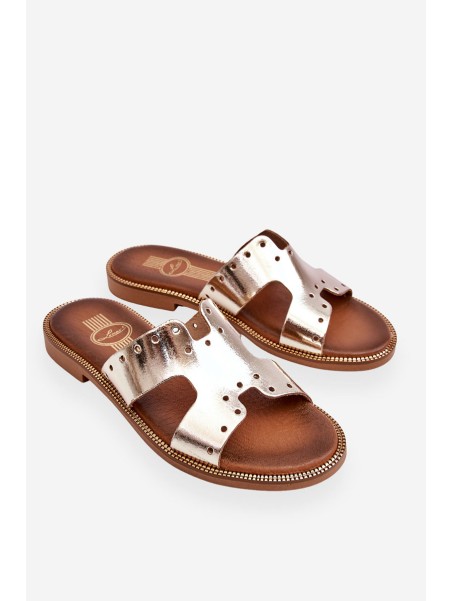 Women's Sandals With Decorative Cutouts gold Emily