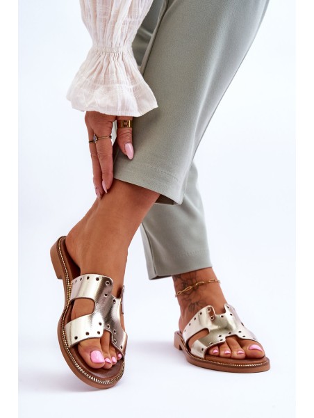 Women's Sandals With Decorative Cutouts gold Emily