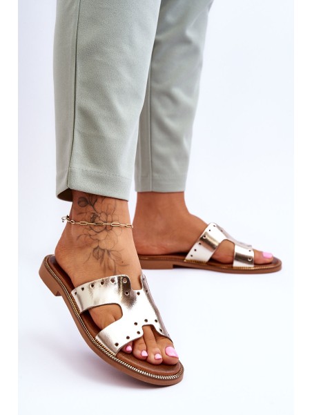 Women's Sandals With Decorative Cutouts gold Emily
