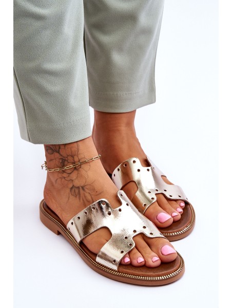 Women's Sandals With Decorative Cutouts gold Emily