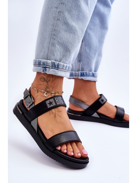Women's Flat Sandals Big Star LL274938 Black