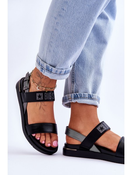 Women's Flat Sandals Big Star LL274938 Black
