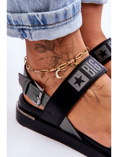 Women's Flat Sandals Big Star LL274938 Black