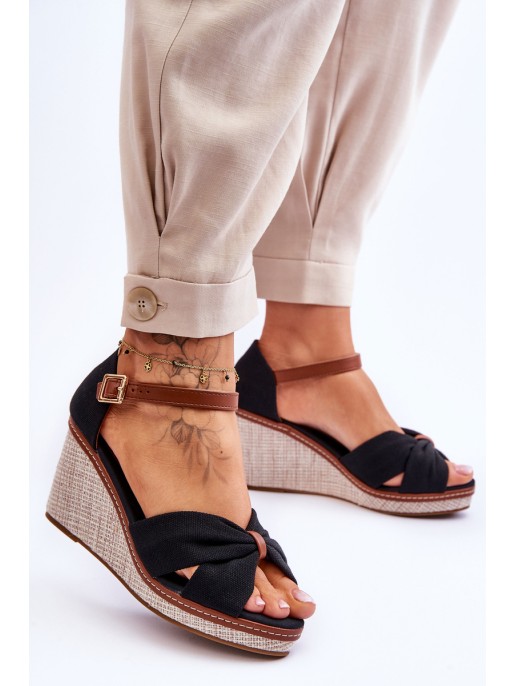 Women's Wedge Sandals Black Daphne Women's Wedge Sandals Black Daphne