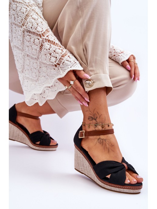 Women's Wedge Sandals Black Daphne Women's Wedge Sandals Black Daphne
