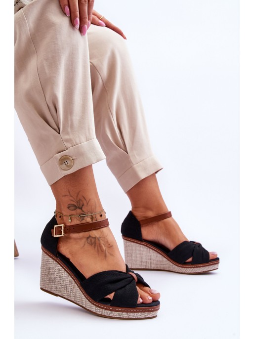 Women's Wedge Sandals Black Daphne Women's Wedge Sandals Black Daphne