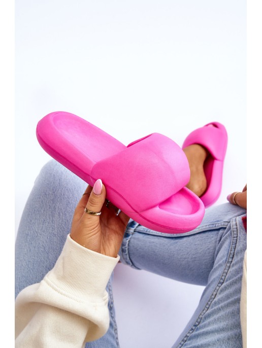 Women's Lightweight Foam Platform Slippers Fuchsia Milton
