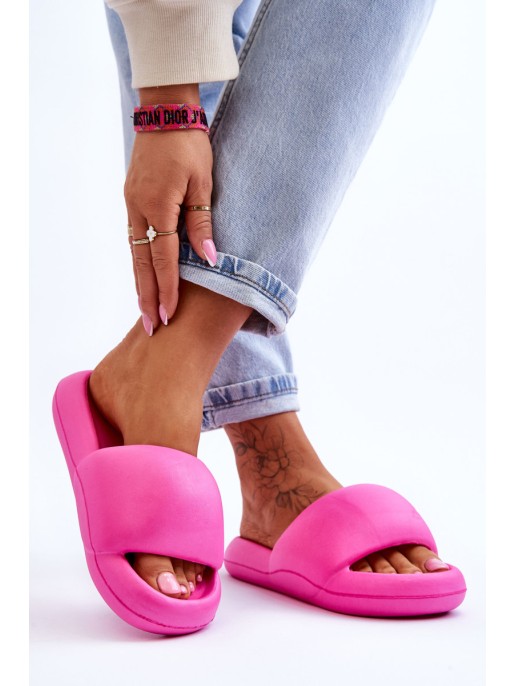 Women's Lightweight Foam Platform Slippers Fuchsia Milton