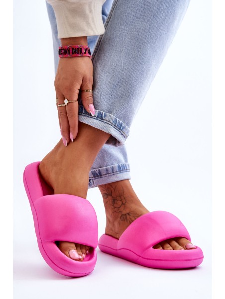 Women's Lightweight Foam Platform Slippers Fuchsia Milton