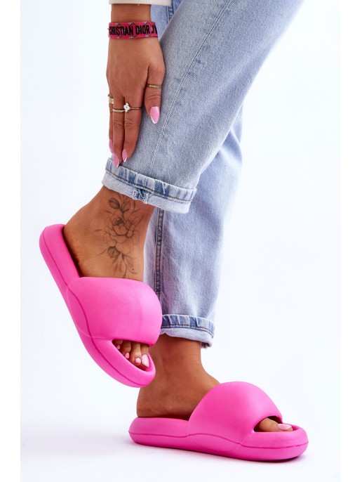 Women's Lightweight Foam Platform Slippers Fuchsia Milton