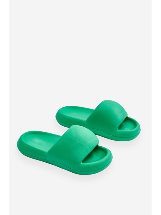 Women's Lightweight Foam Platform Slippers Green Milton