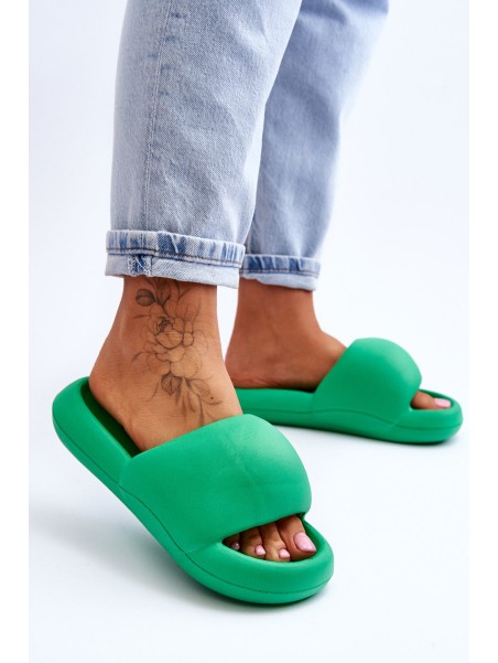 Women's Lightweight Foam Platform Slippers Green Milton