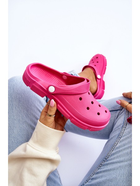 Women's Rubber Crocs Fuchsia Rabios