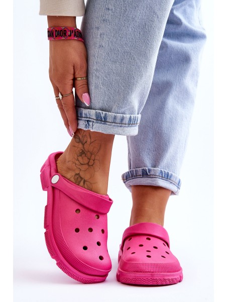 Women's Rubber Crocs Fuchsia Rabios