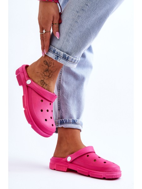 Women's Rubber Crocs Fuchsia Rabios