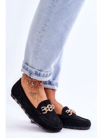 Women's Suede Loafers Black Sorento 2