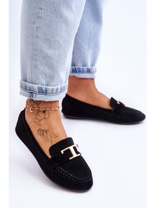Classic Slip On Loafers Black Carly Classic Slip On Loafers Black Carly