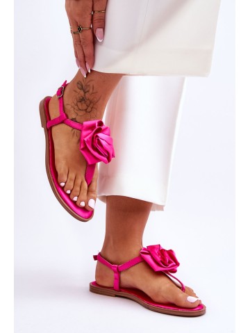 Women's Flip Flops With Fabric Rose Fuchsia Carisma 2