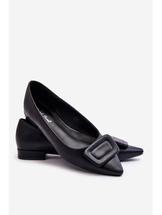Classic Ballerinas With Decoration Black Rivea