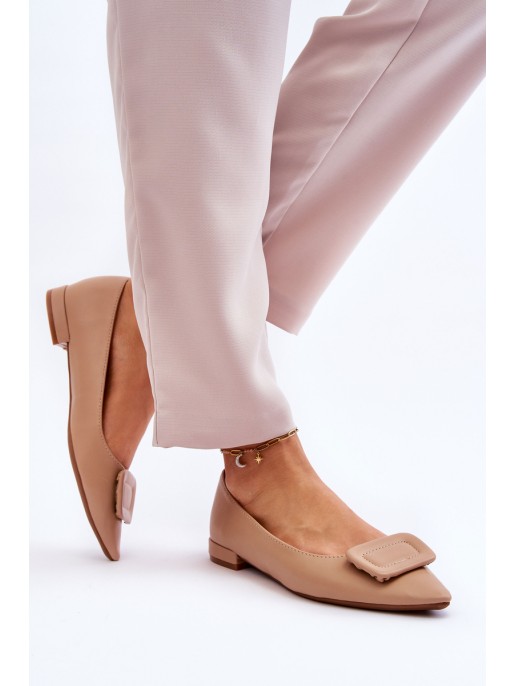 Classic Ballerinas With Decoration Beige Rivea Classic Ballerinas With Decoration Beige Rivea