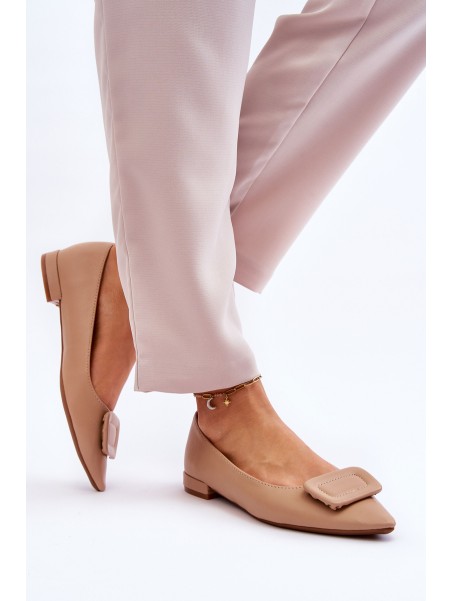 Classic Ballerinas With Decoration Beige Rivea