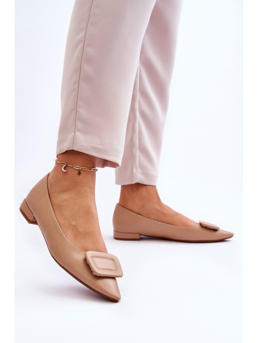 Classic Ballerinas With Decoration Beige Rivea Classic Ballerinas With Decoration Beige Rivea