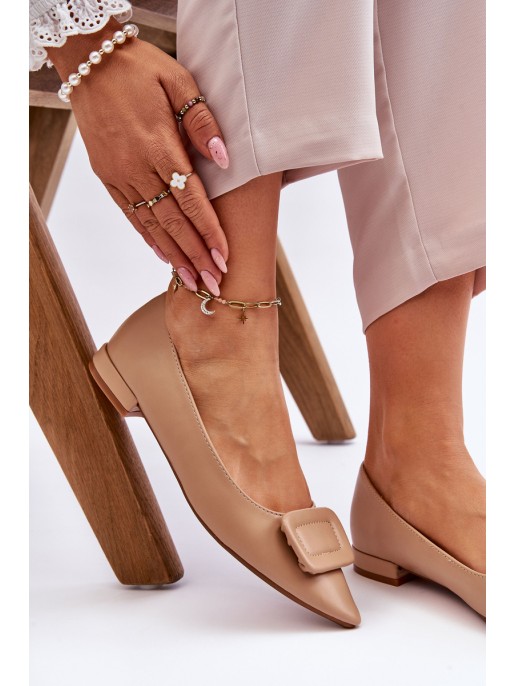 Classic Ballerinas With Decoration Beige Rivea Classic Ballerinas With Decoration Beige Rivea