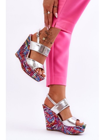 Women's Wedge Sandals Silver Calderia 2