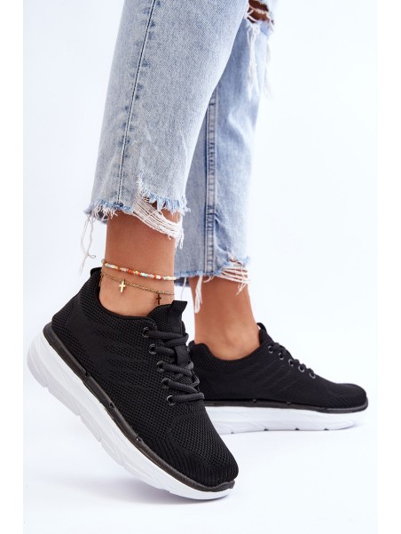 Suvarstomi moteriški sportiniai bateliai Juodi Lavarone