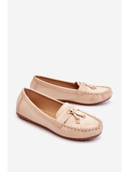 Classic Suede Loafers Beige Good Time