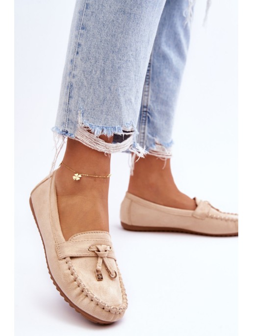 Classic Suede Loafers Beige Good Time