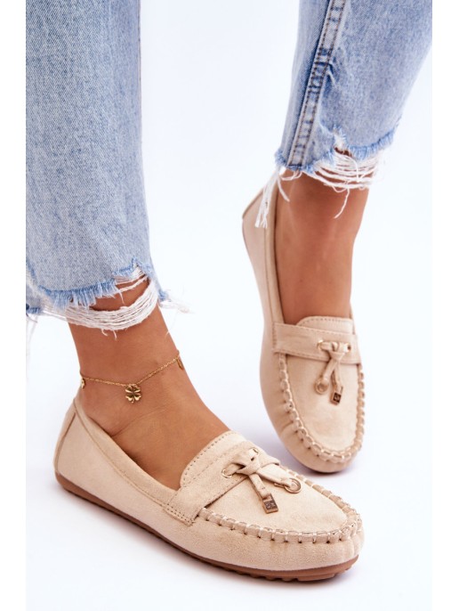 Classic Suede Loafers Beige Good Time