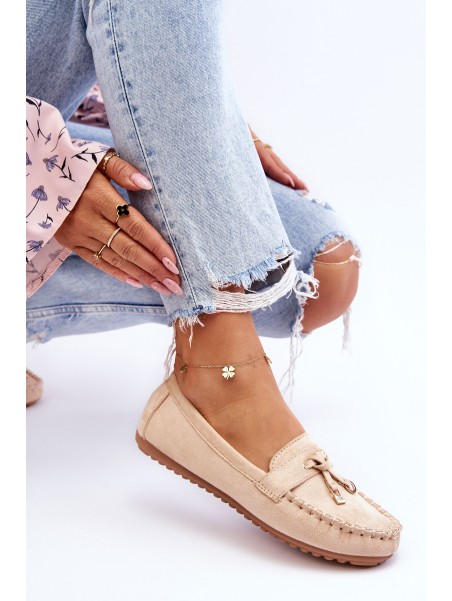 Classic Suede Loafers Beige Good Time