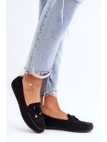 Classic Suede Loafers Black Good Time