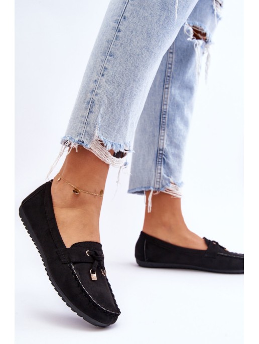 Classic Suede Loafers Black Good Time