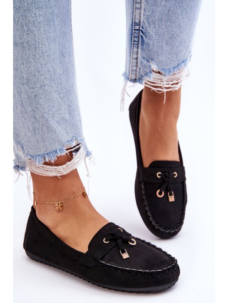 Classic Suede Loafers Black Good Time