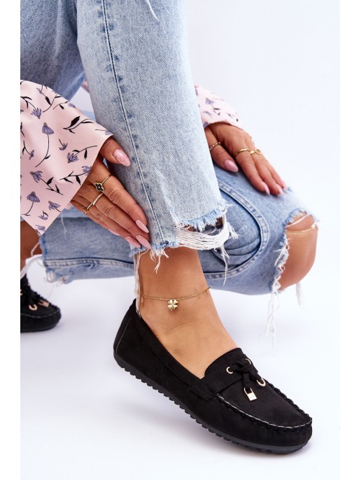 Classic Suede Loafers Black Good Time