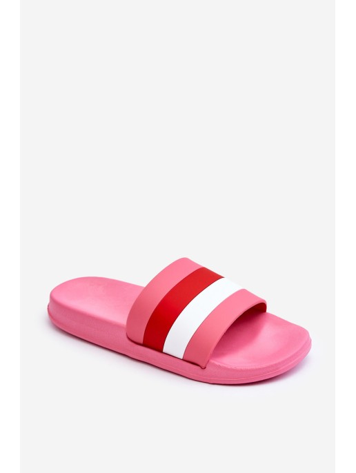 Women's Striped Slippers Dark pink Vision