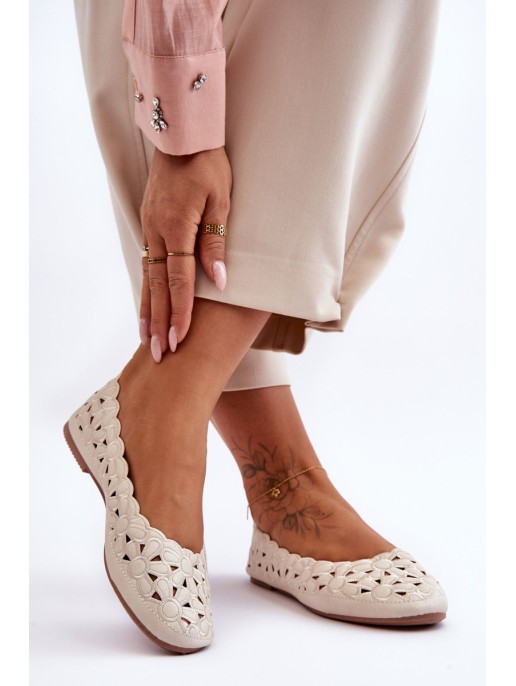 Women's Glittery Lace-Ups Beige Visionary