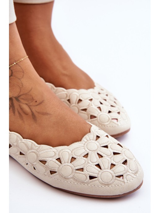 Women's Glittery Lace-Ups Beige Visionary